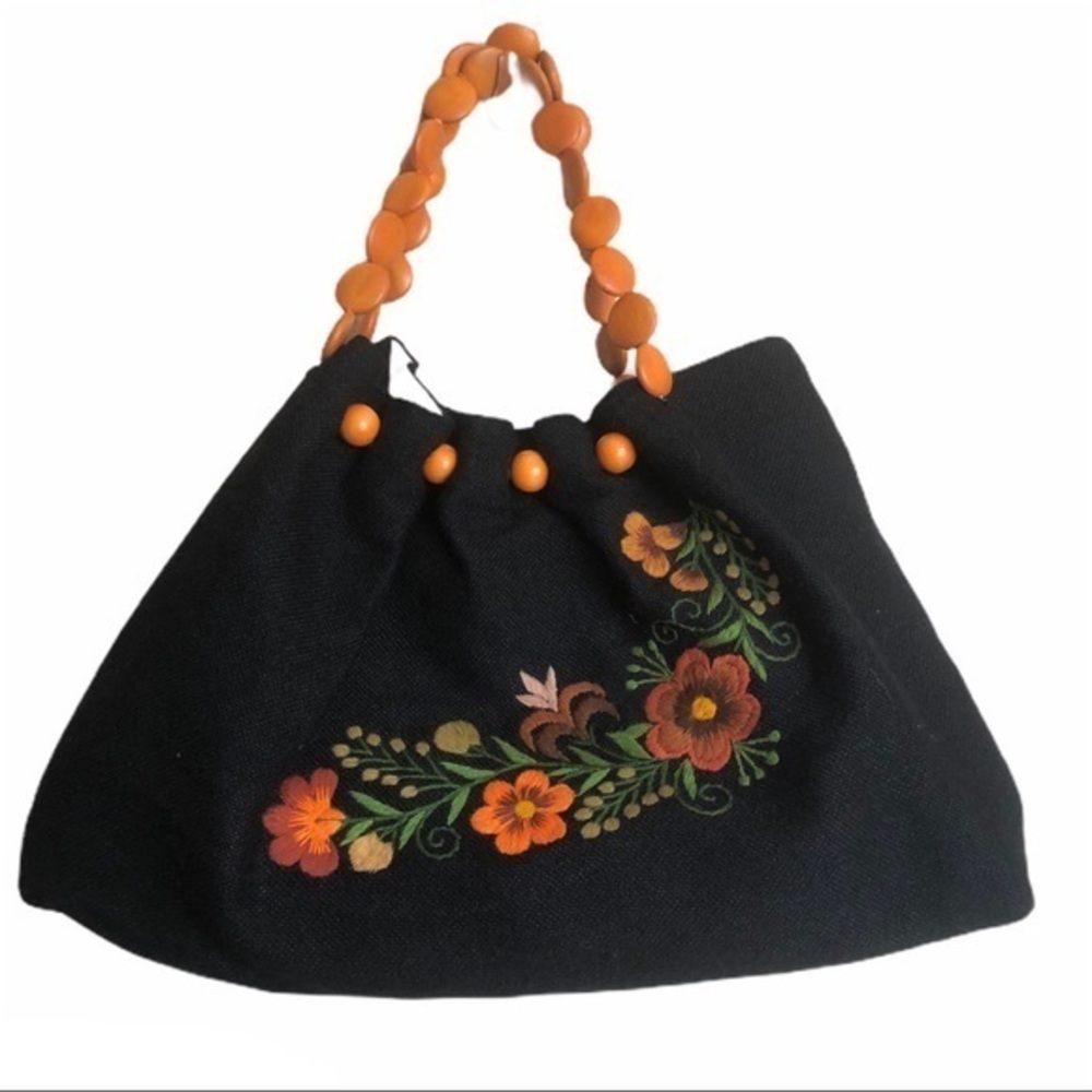 Alma Soul Floral Embroidered Large Hobo Bag